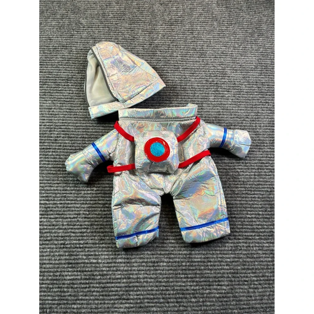 Silver Holographic Astronaut Pet Costume for Cats and Small Dogs Space Suit Set